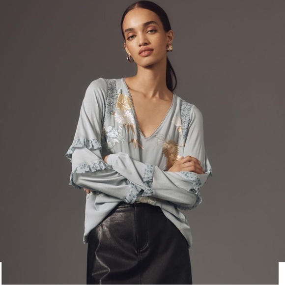 Tiny Frances Long-Sleeve Ruffled Top - Picture 2 of 12